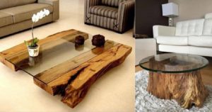 Table basse originale en bois
