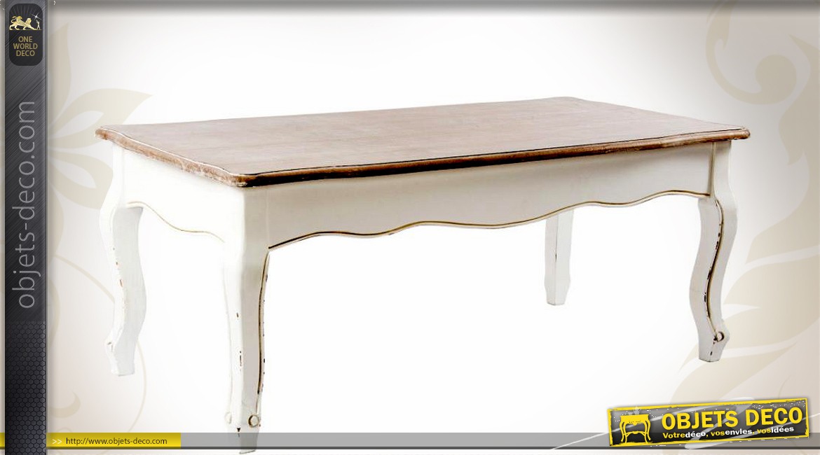 Table basse retro blanche