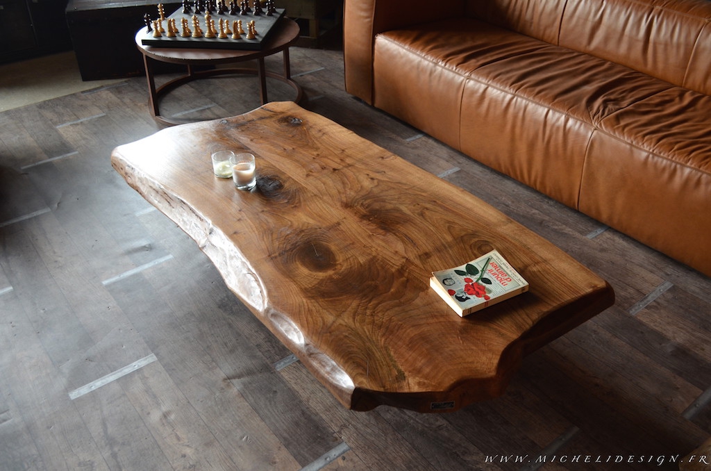 Table basse originale bois