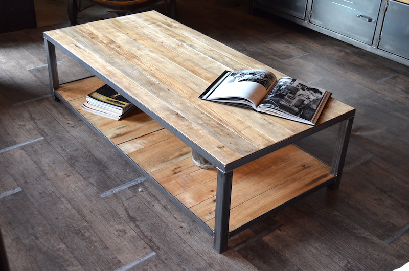 Table basse en palettes de bois