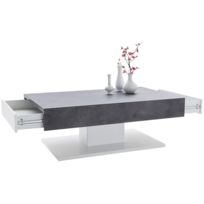 Table basse bois grisé