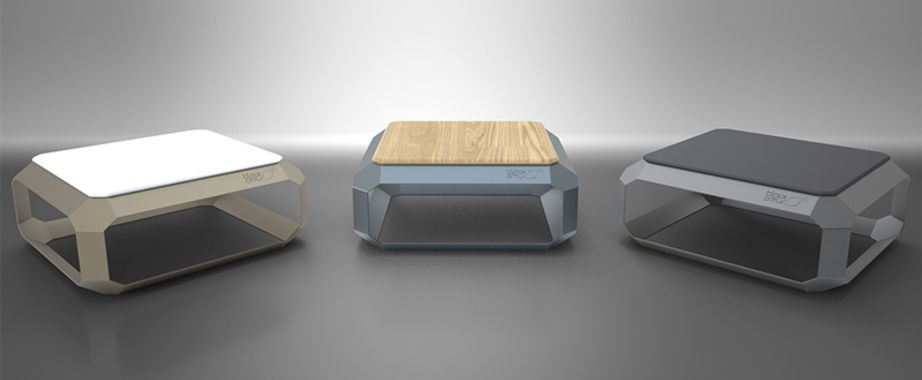 Table basse bois et plexi