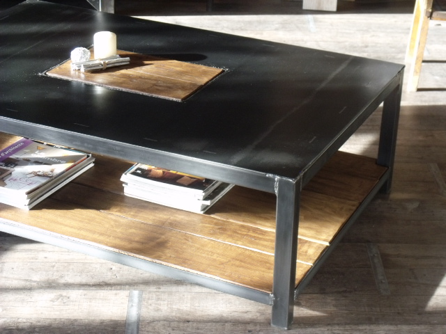 Table basse design indus