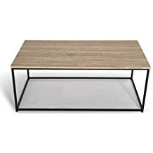 Table basse industriel bois metal