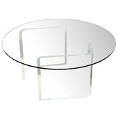 Vera table basse en verre courbé 110 x 55 cm