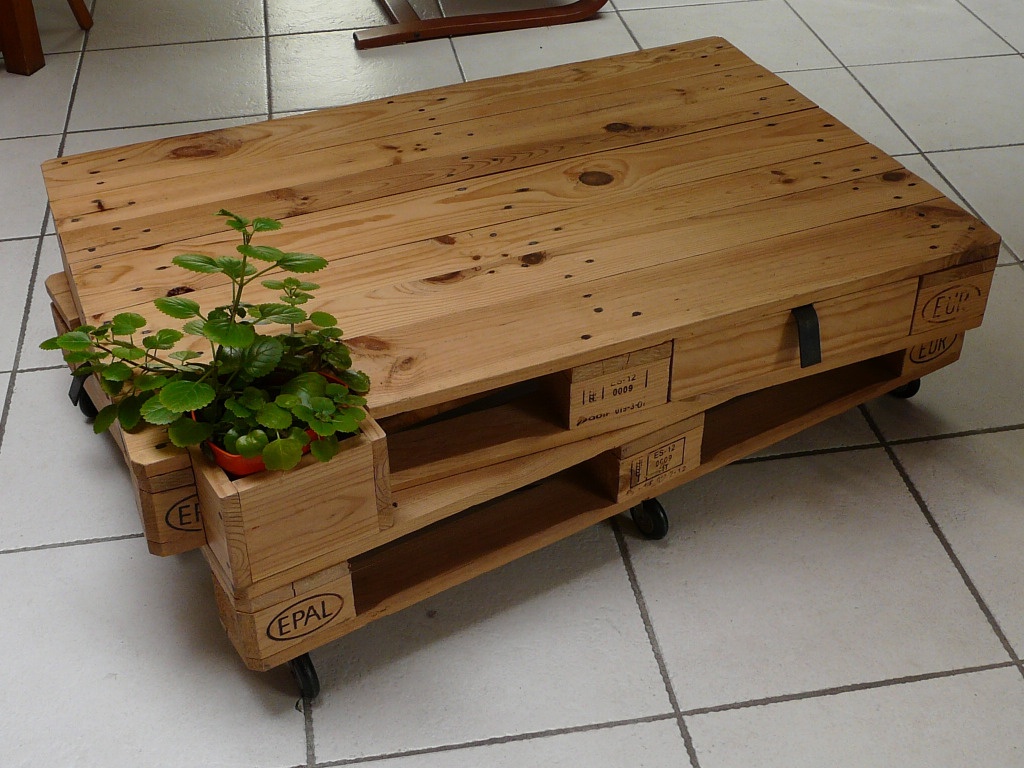 Table basse en palette de bois