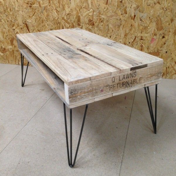 Table basse palette bois design