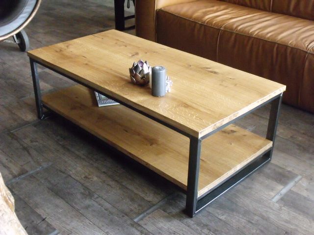 Fabriquer table basse bois et metal