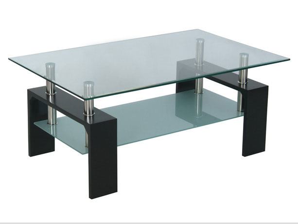 Glass table basse en verre noir