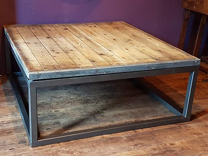 Table basse industrielle bois métal