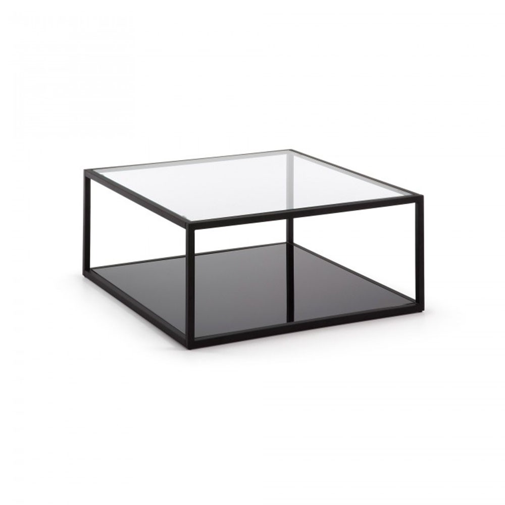 Table basse carrée en verre