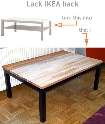 Ikea table basse bois