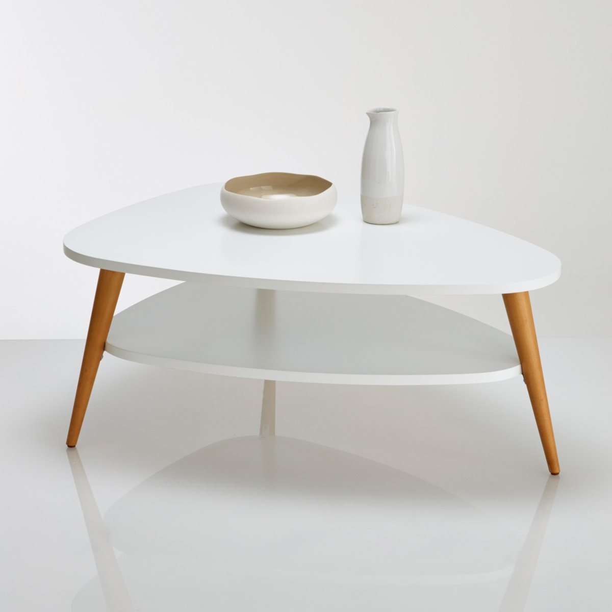 Table basse scandinave blanc bois