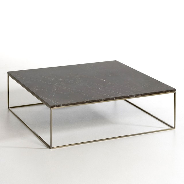 Table basse marbre et cuivre