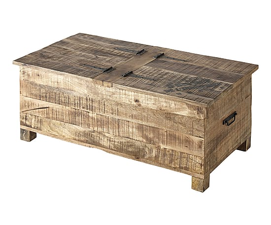 Table basse coffre bois rectangulaire