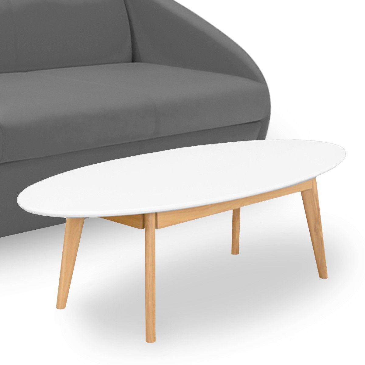 Table basse design scandinave ovale skoll