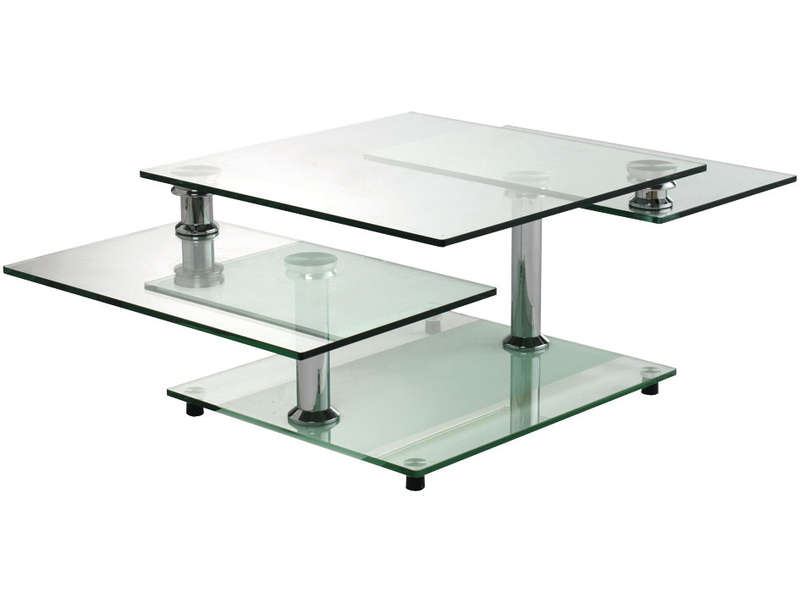 Table basse en verre modulable