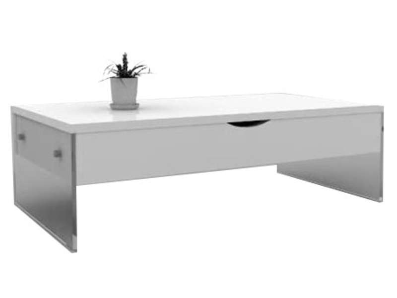 Conforama table basse relevable blanc