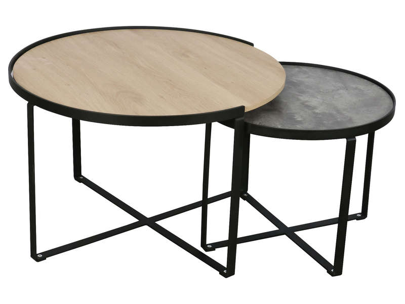 Table basse ronde bois conforama