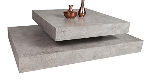 Table basse bois beton