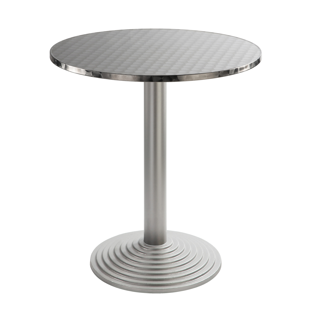 Table basse ronde argent