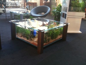 Table basse aquarium eau de mer