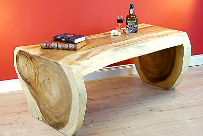 Table basse bois tronc