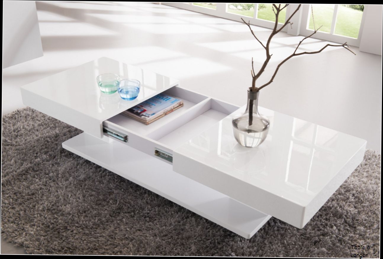 Table basse rectangulaire relevable
