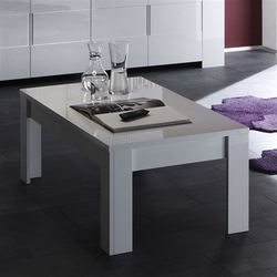 Table basse design blanc laqué santana 90 cm