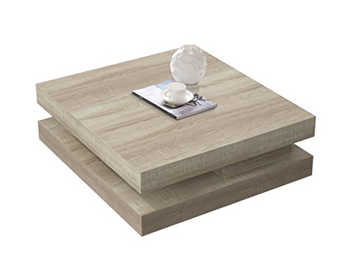 Table basse carrée bois clair