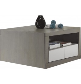 Table basse carree chene gris