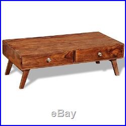 Table basse vintage avec tiroir