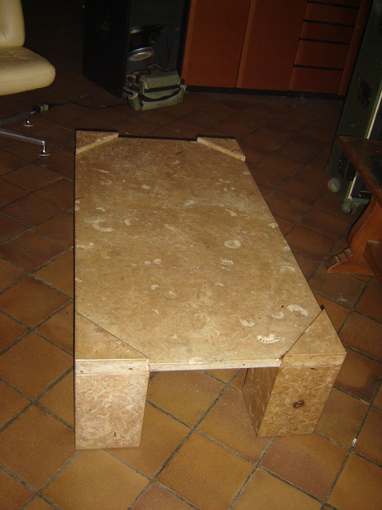 Table basse marbre fossile
