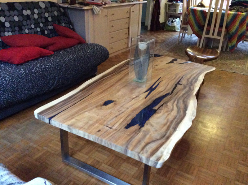 Table basse en tronc de bois