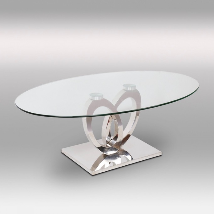 Table basse en verre opaque