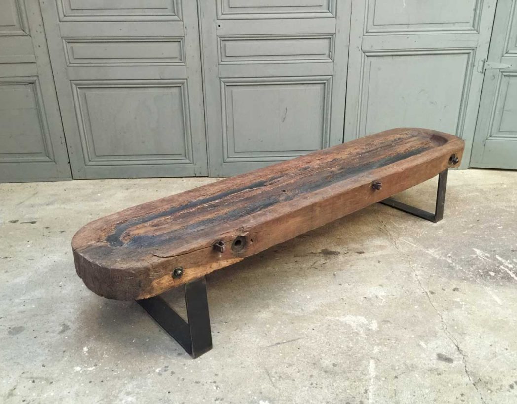 Table basse bois ancien
