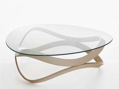 Table basse en verre ronde design