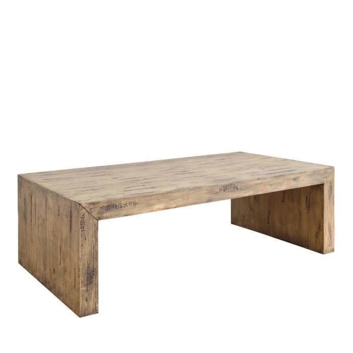 Table basse rectangulaire bois pas cher