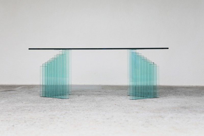 Table basse en verre murano