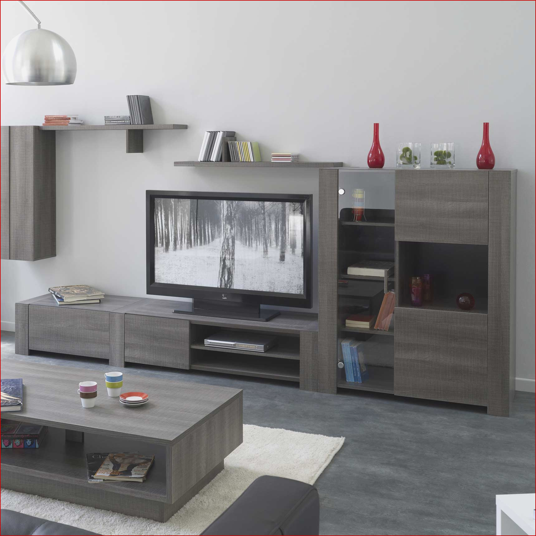 Table basse et meuble tv en bois