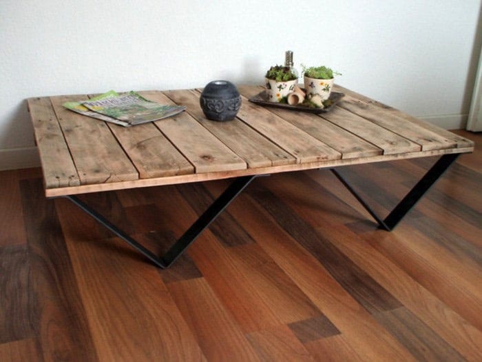 Palette en bois table basse