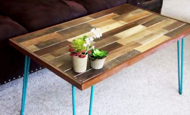 Fabriquer une table basse bois et metal