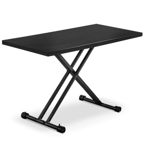 Table basse relevable et extensible jil noir mat et pieds noir