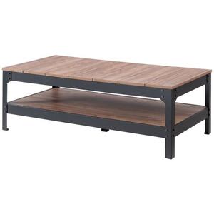 Table basse industrielle bois gris
