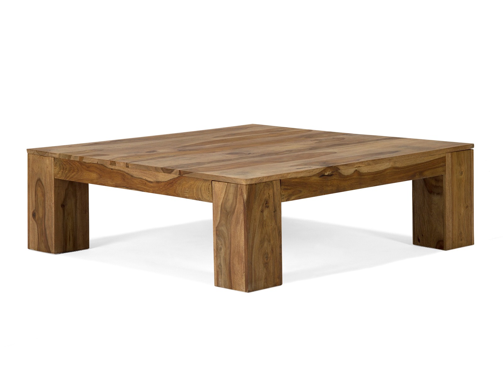Grande table basse carrée bois
