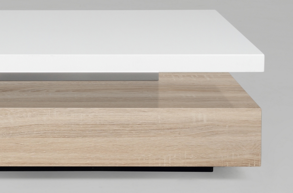 Table basse design laqué blanc