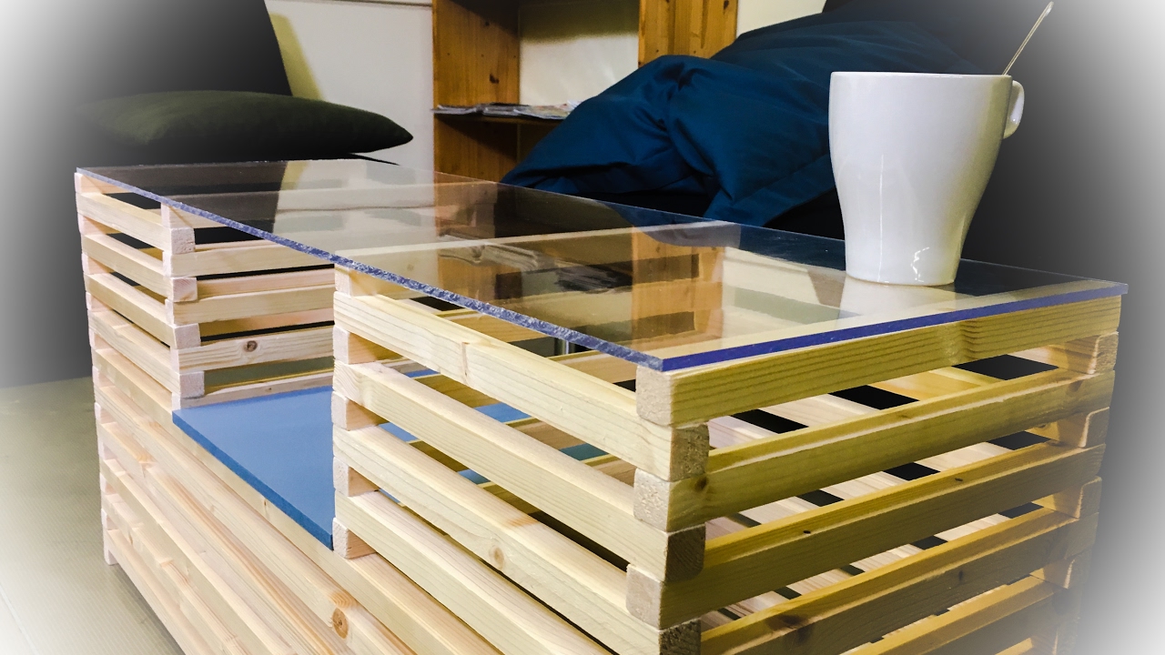 Fabriquer une table basse en bois et verre