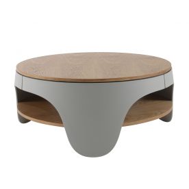 Table basse ronde ou ovale bois