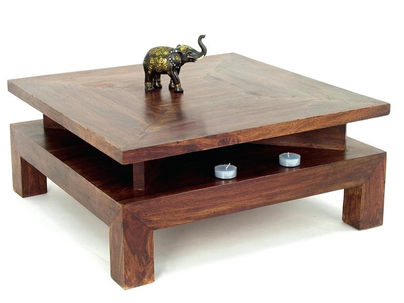 Table basse bois asie