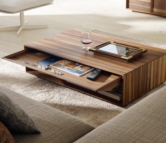 Table basse avec rangement en bois